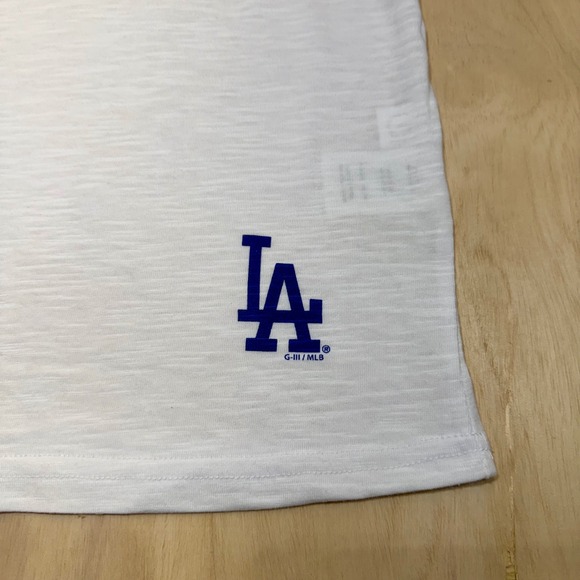Womens G-III 4Her by Carl Banks MLB Los Angeles Dodgers Tank Top White XS New - Picture 5 of 10